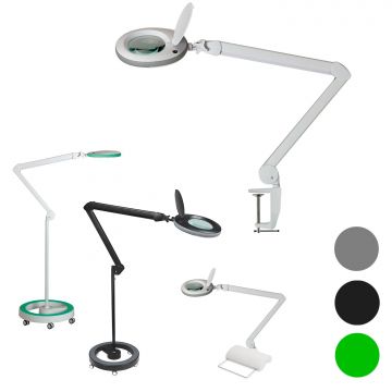 Lumeno #7213/15/18 Magnifying-Lamp Ø127mm -  Workbench magnifier - 96 LEDs+