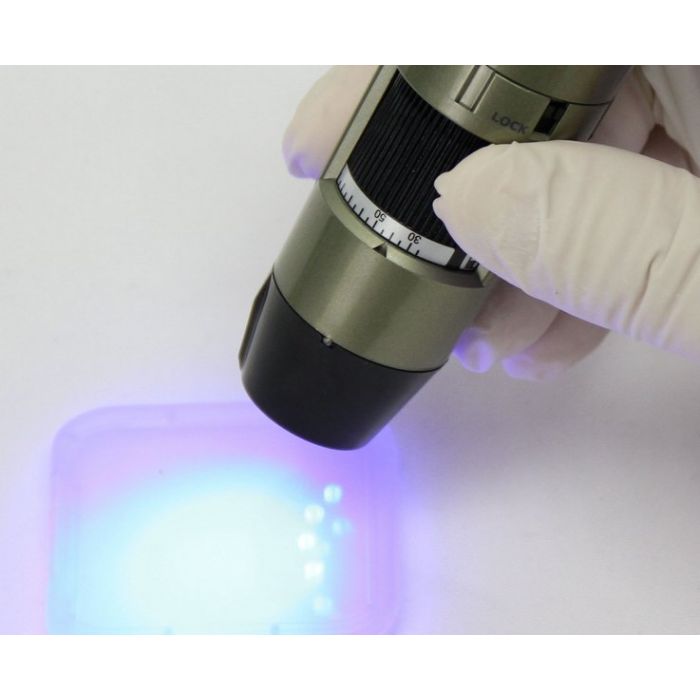[AM4515T4-GFBW] Dino-Lite Edge Digital Microscope (USB 2, 1.3MP) AMR, Fluorescence LED 480nm - 400-470x